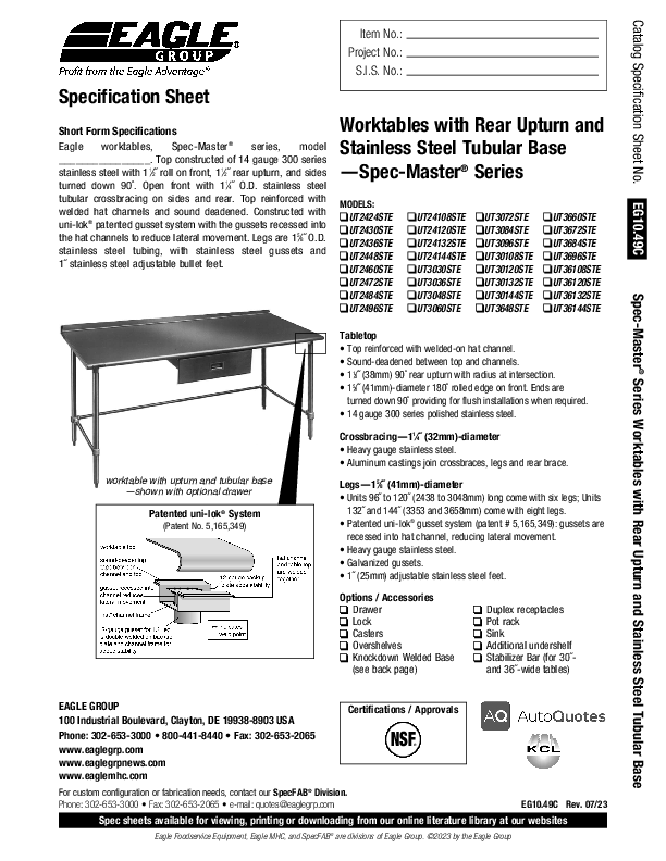 Cutsheet