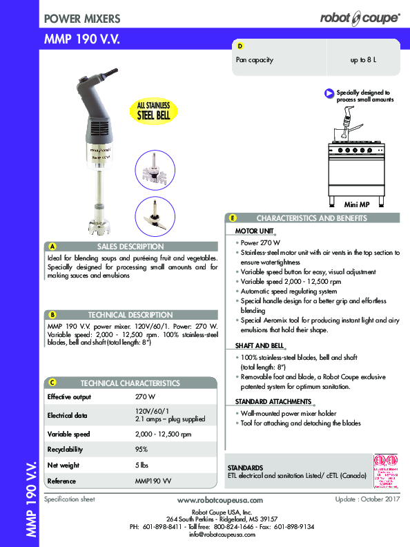 Cutsheet