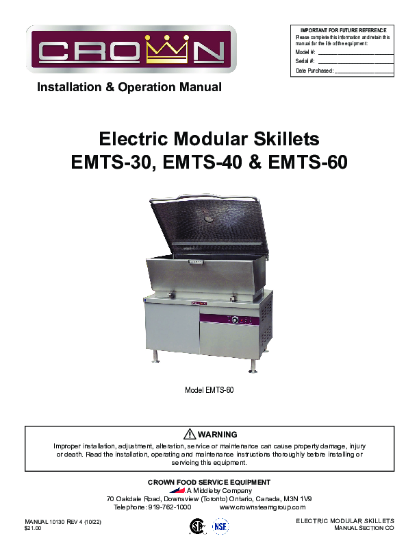 Installation & Operation Manual