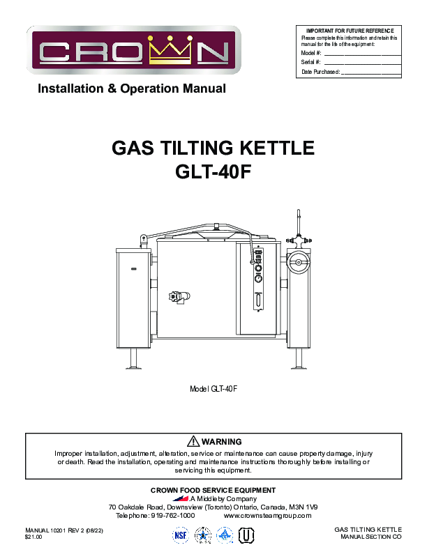 Installation & Operation Manual