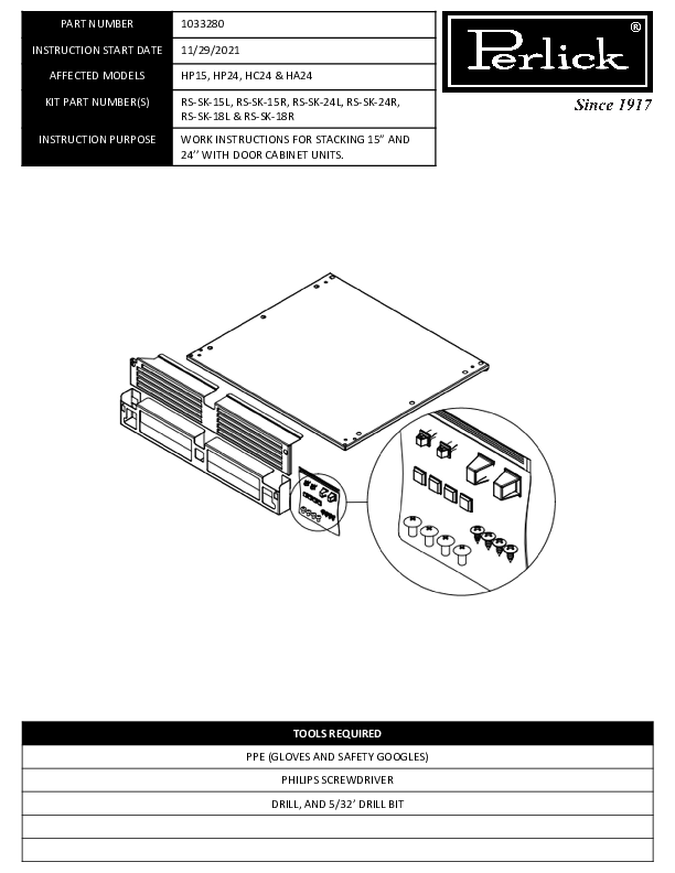 Stacking Kit Installation Manual