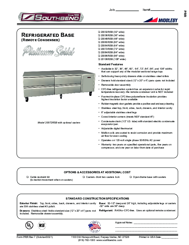 Cutsheet