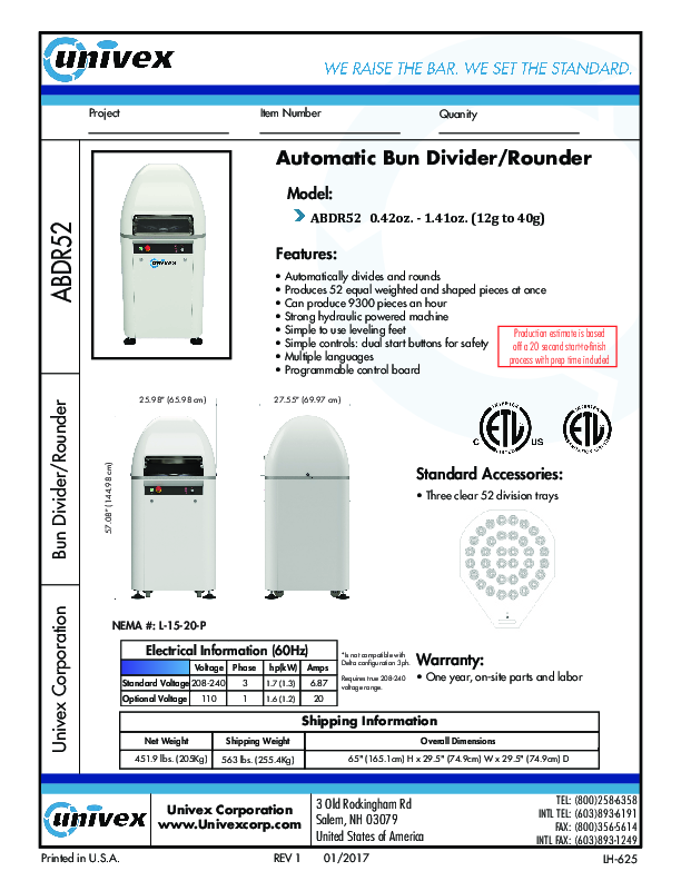 Cutsheet