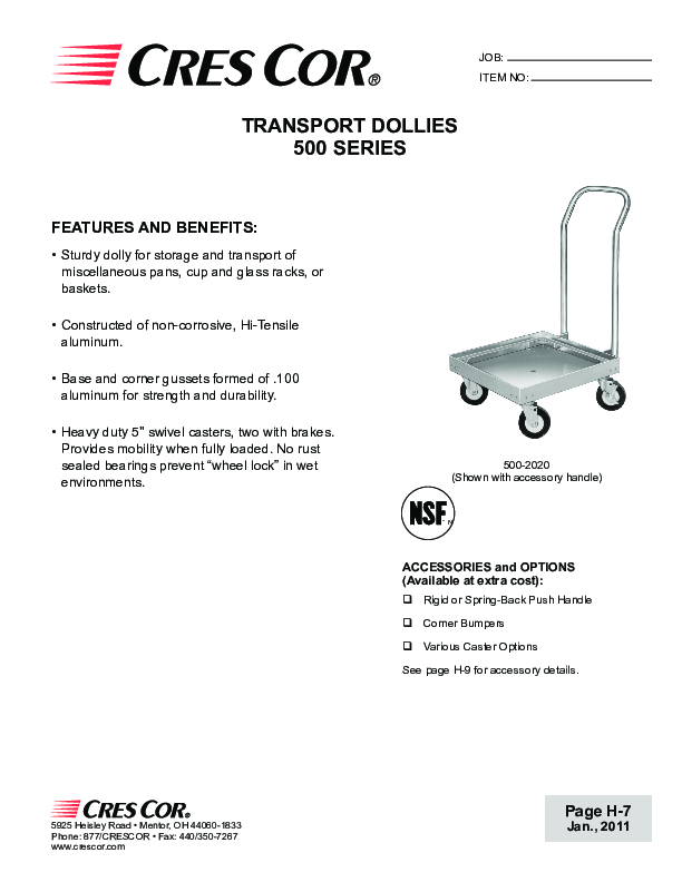 Cutsheet