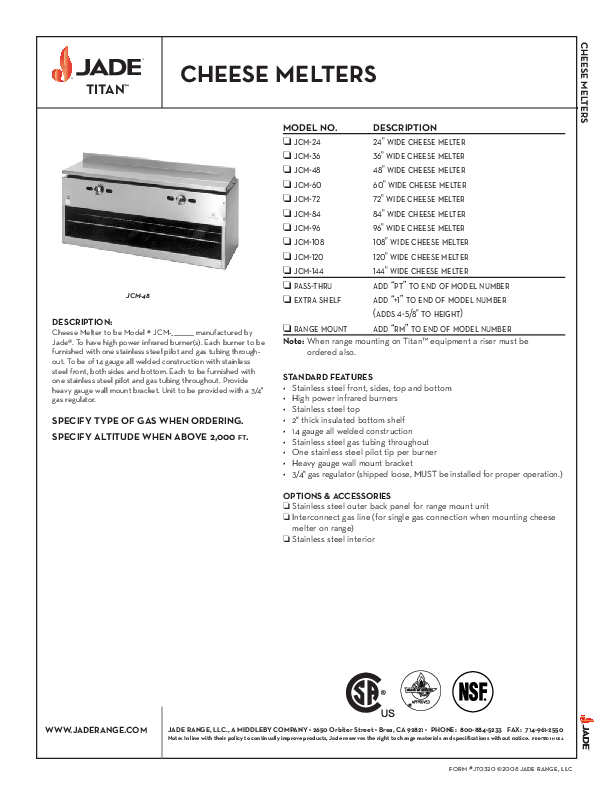 Cutsheet