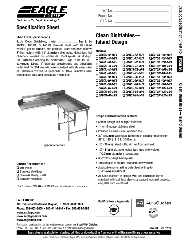 Cutsheet