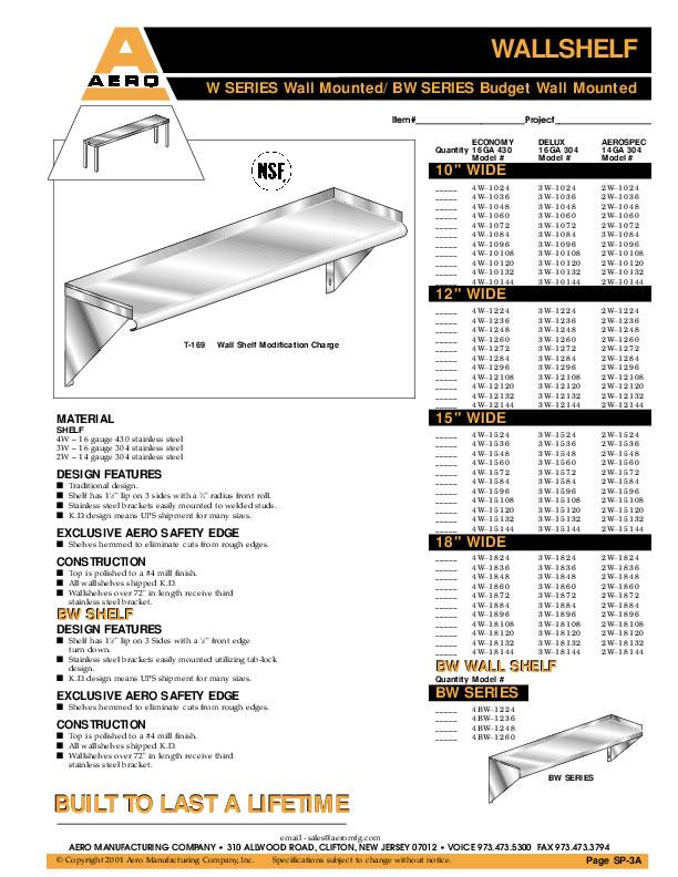 Cutsheet