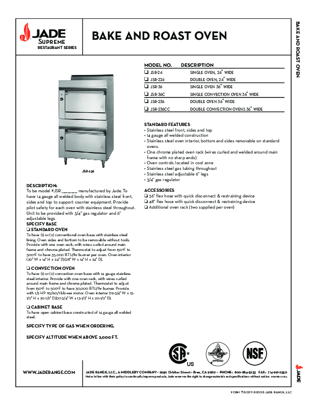 Cutsheet