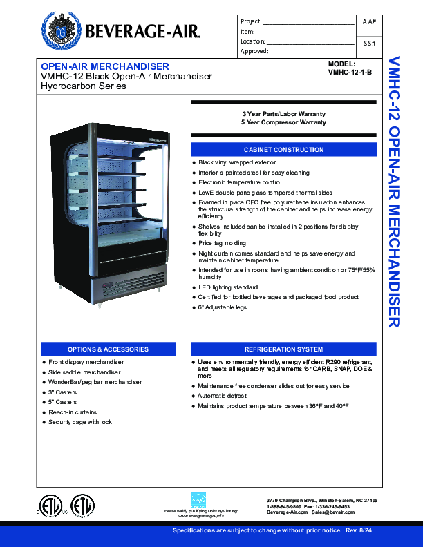 Cutsheet