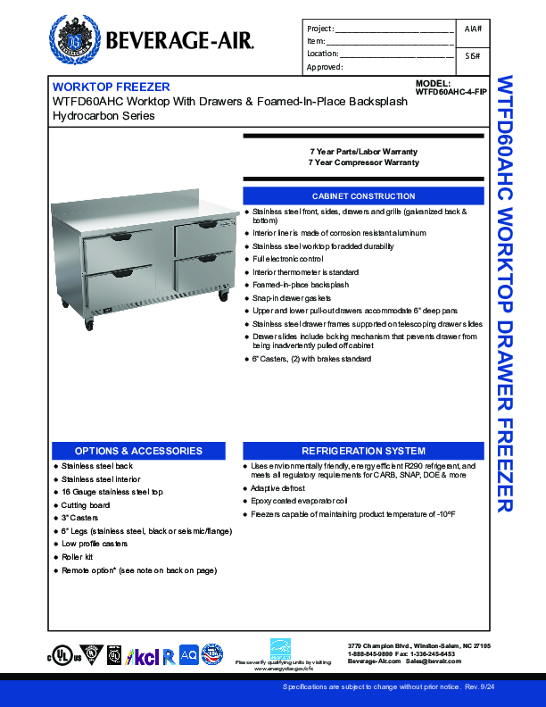 Cutsheet