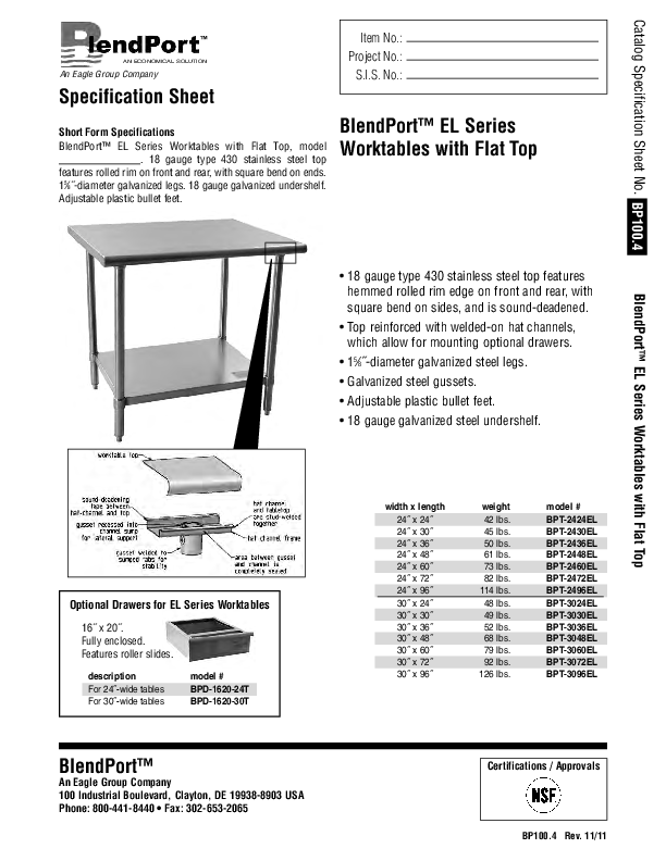 Cutsheet