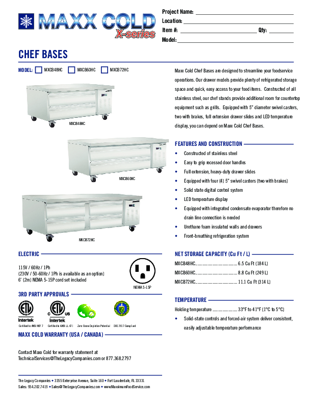 Cutsheet