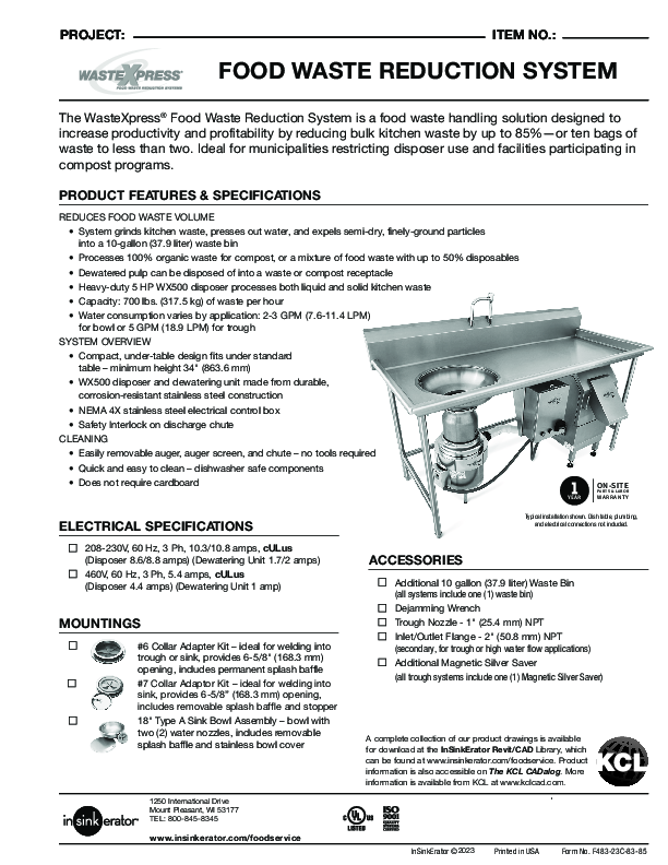 Cutsheet