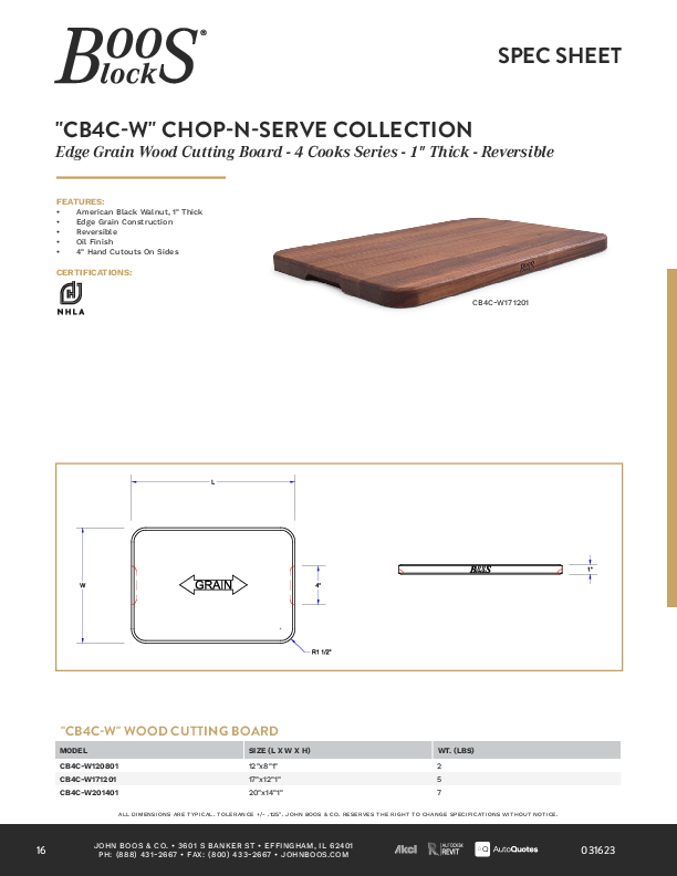 Cutsheet