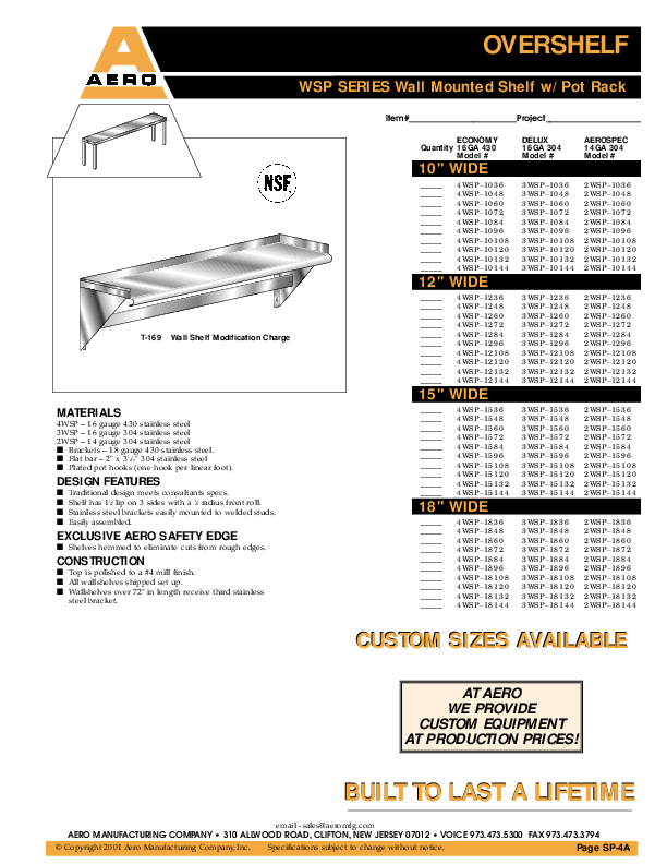 Cutsheet