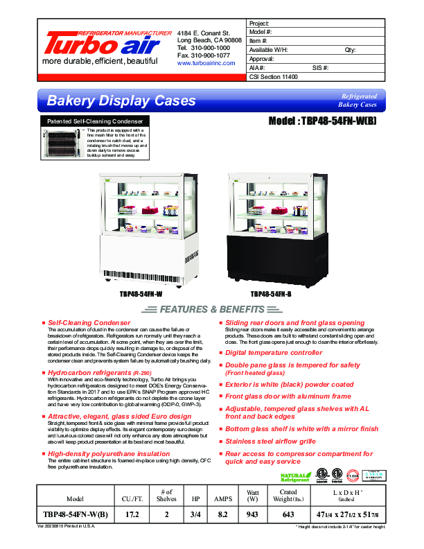 Cutsheet