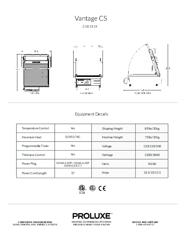 Cutsheet