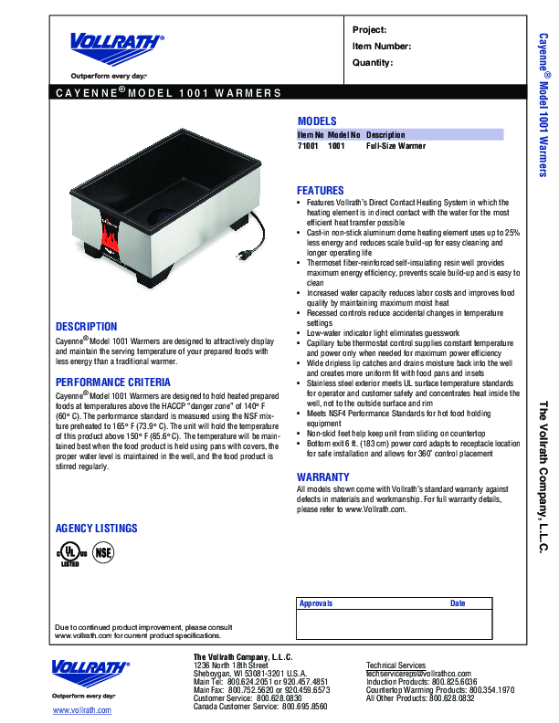 Cutsheet