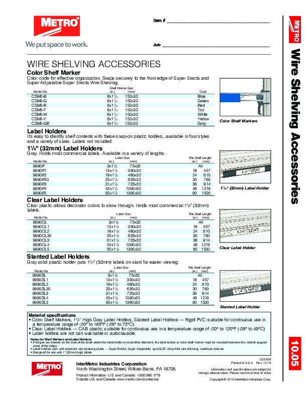 Cutsheet