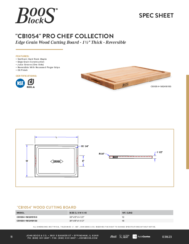 Cutsheet