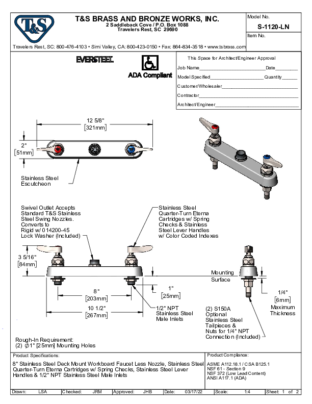 Cutsheet