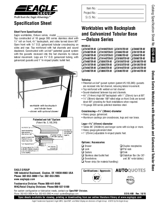 Cutsheet