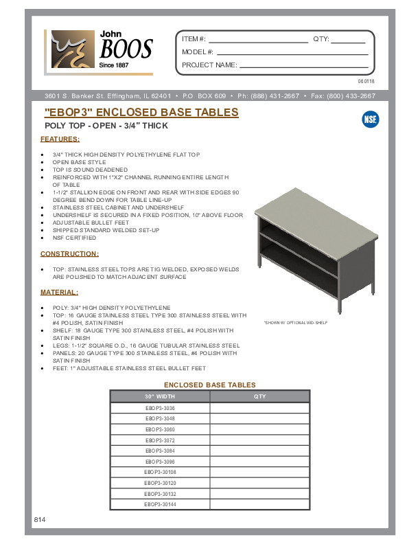 Cutsheet