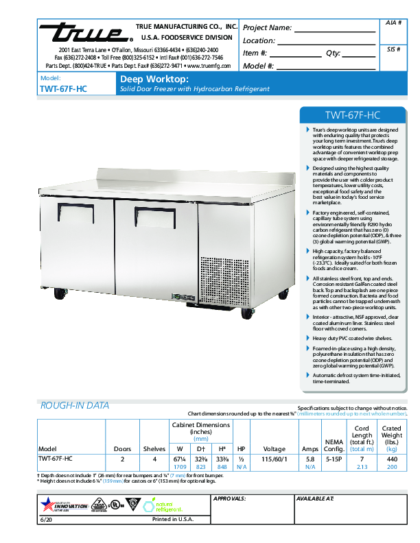 Cutsheet