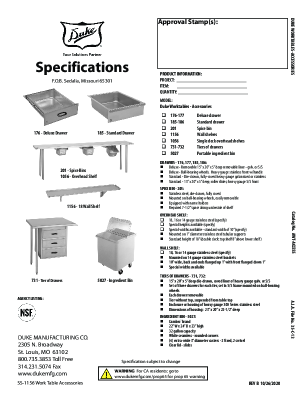 Cutsheet