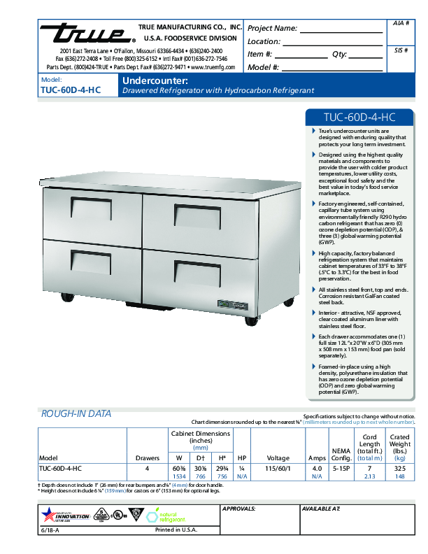 Cutsheet