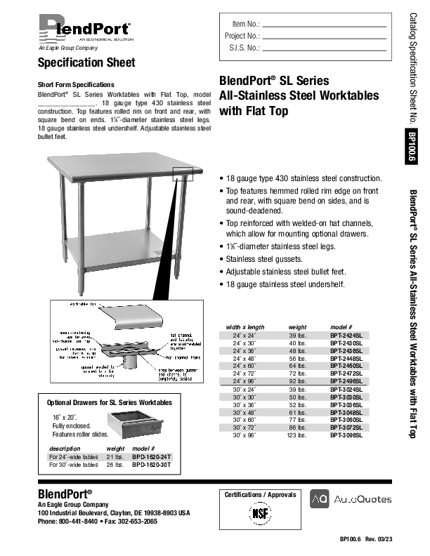 Cutsheet