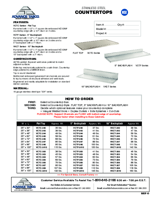 Cutsheet