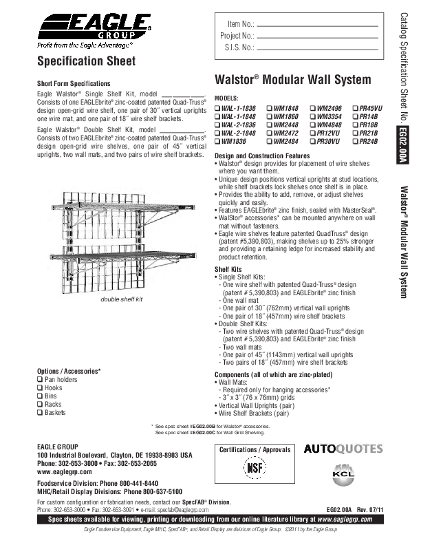 Cutsheet