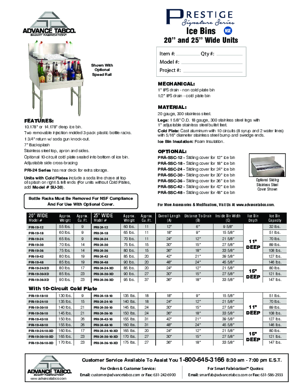 Cutsheet