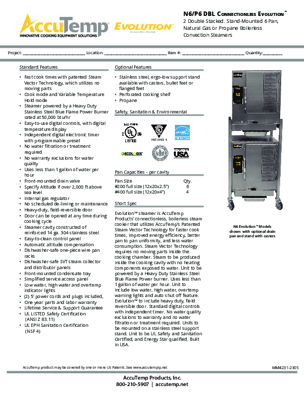 Cutsheet