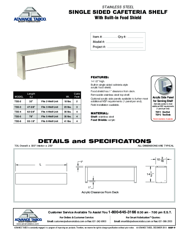 Cutsheet