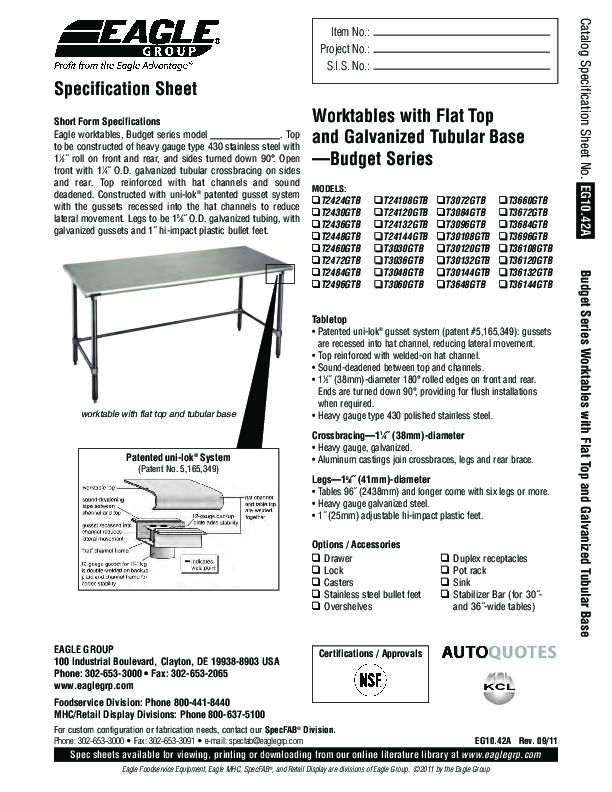 Cutsheet