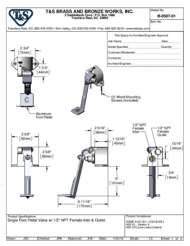 Cutsheet