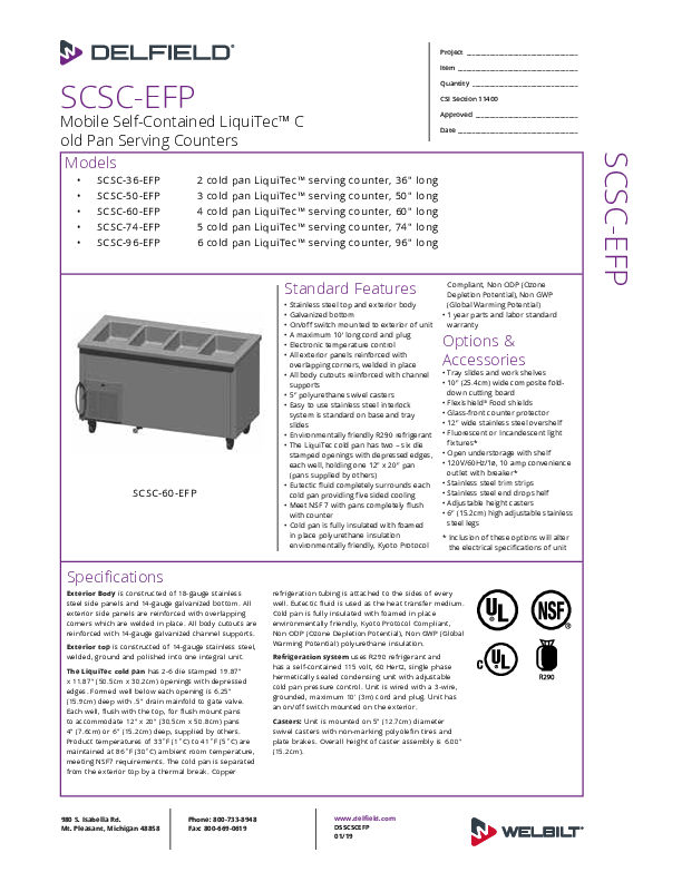 Cutsheet