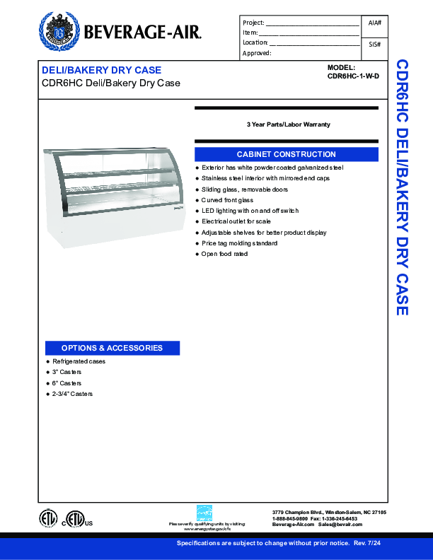 Cutsheet