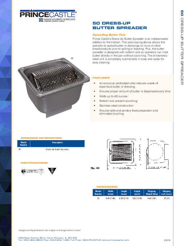 Cutsheet