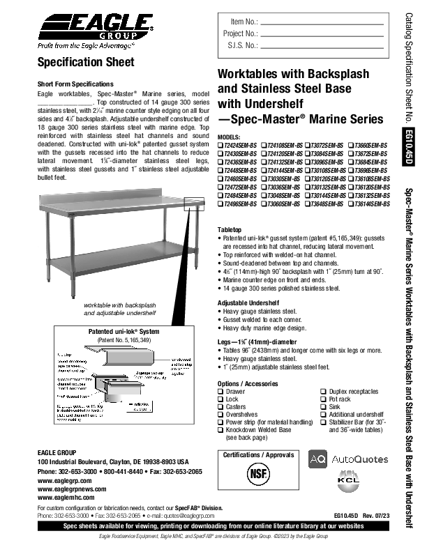 Cutsheet