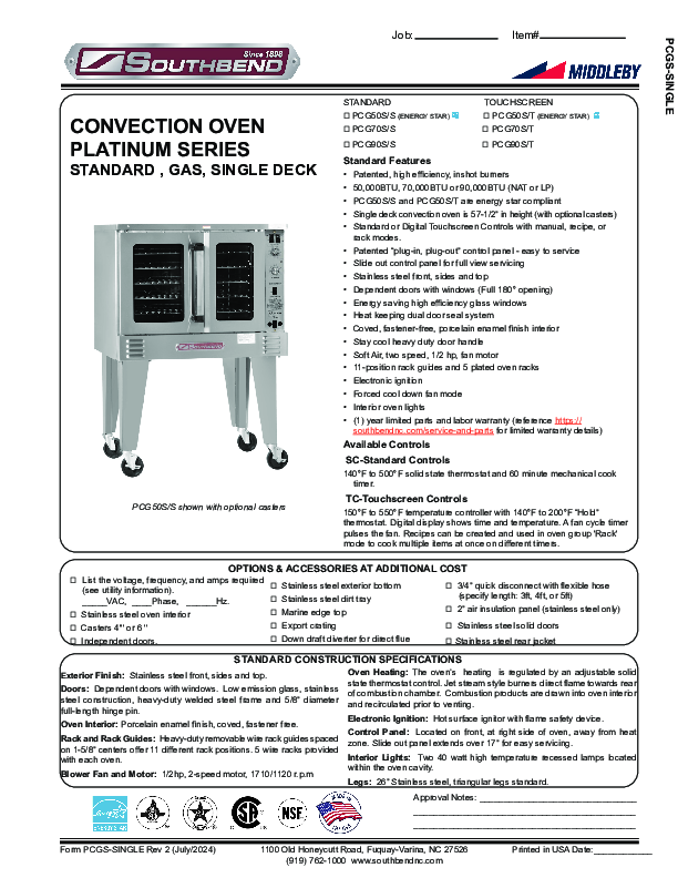 Cutsheet