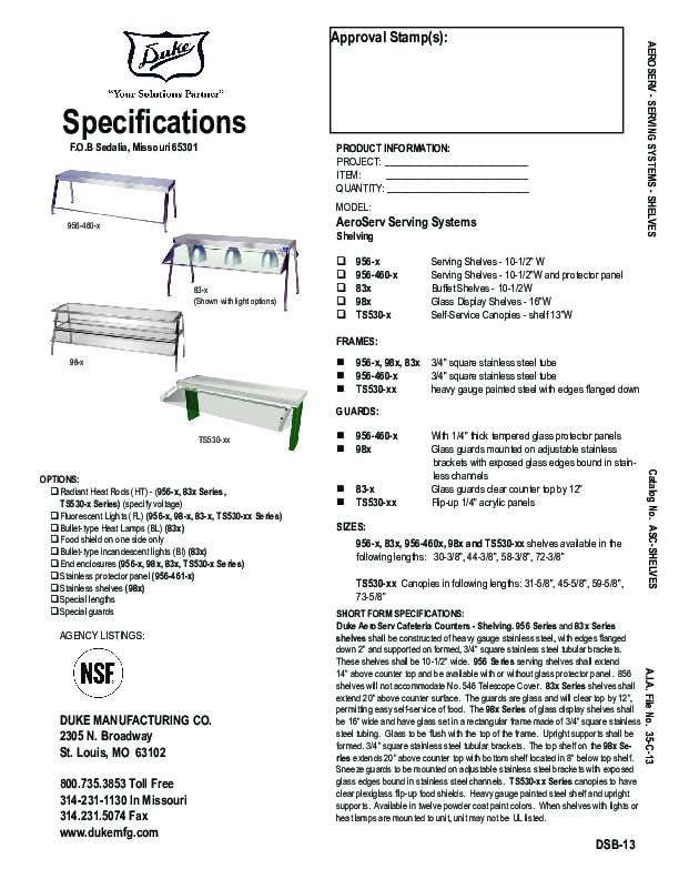 Cutsheet