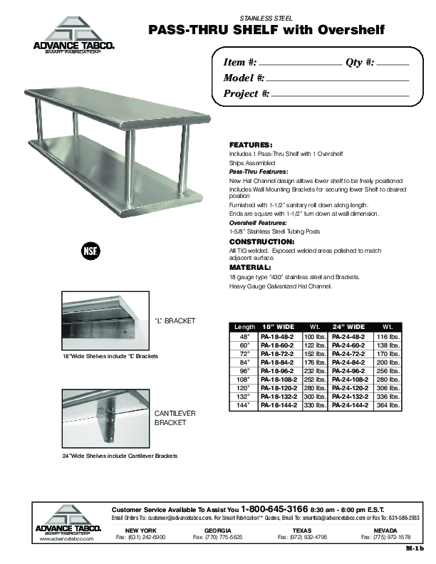 Cutsheet