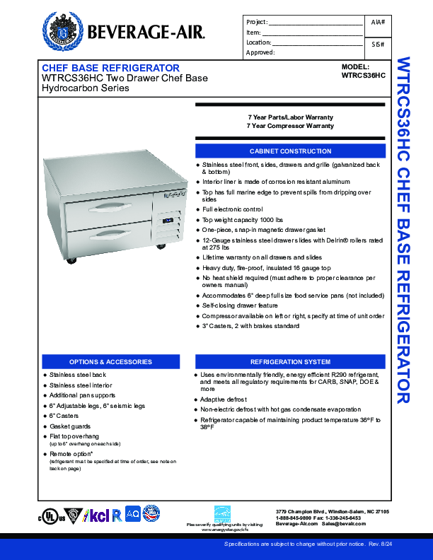 Cutsheet