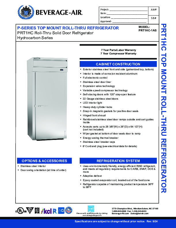 Cutsheet