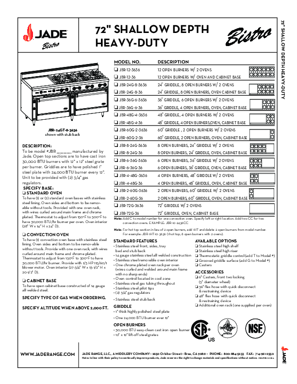 Cutsheet