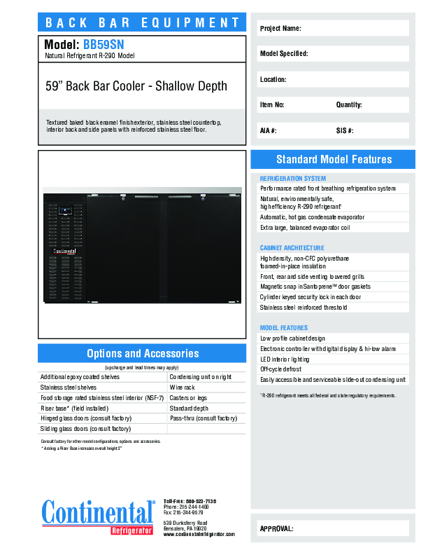 Cutsheet