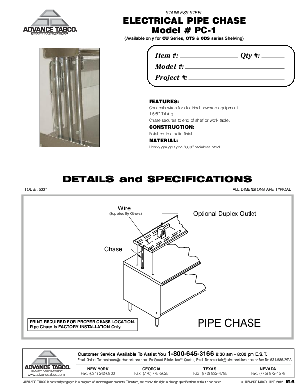 Cutsheet